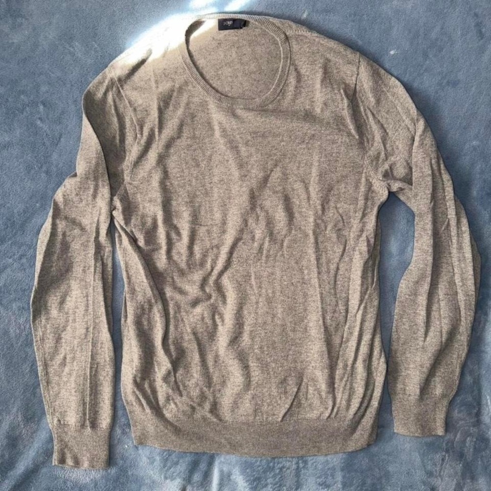 J.Crew grey cashmere sweater men size‎ L